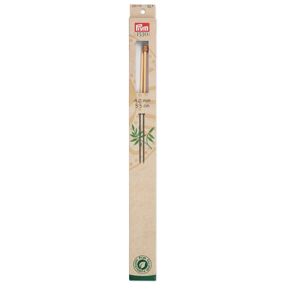 prym-1530-ferri-da-maglia-a-punta-singola-bamb-33-cm-4-00-mm-naturale image 1