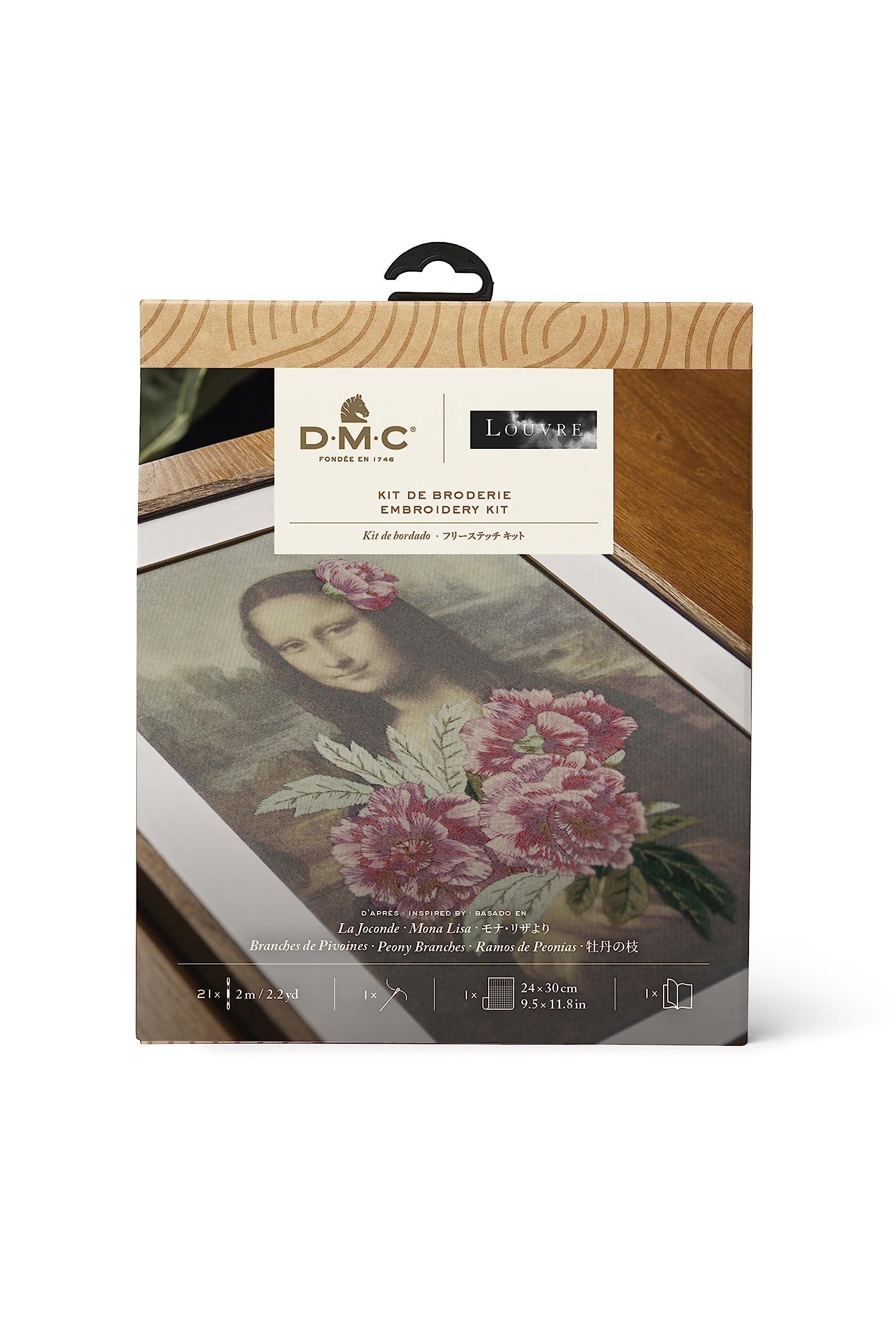 dmc-le-louvre-kit-ricamo-avanzato-gioconda-e-peonie image 1