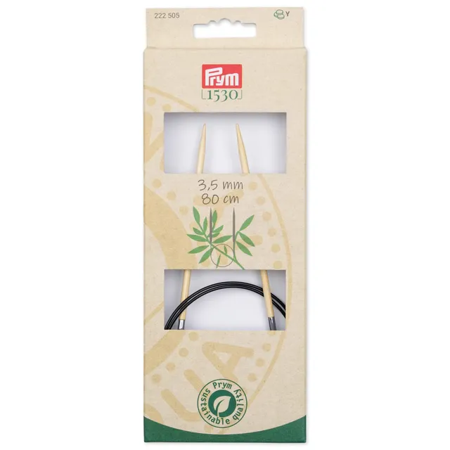 prym-1530-bamboo-ferri-circolari-80-cm-3-5-mm-1-pezzo image 1