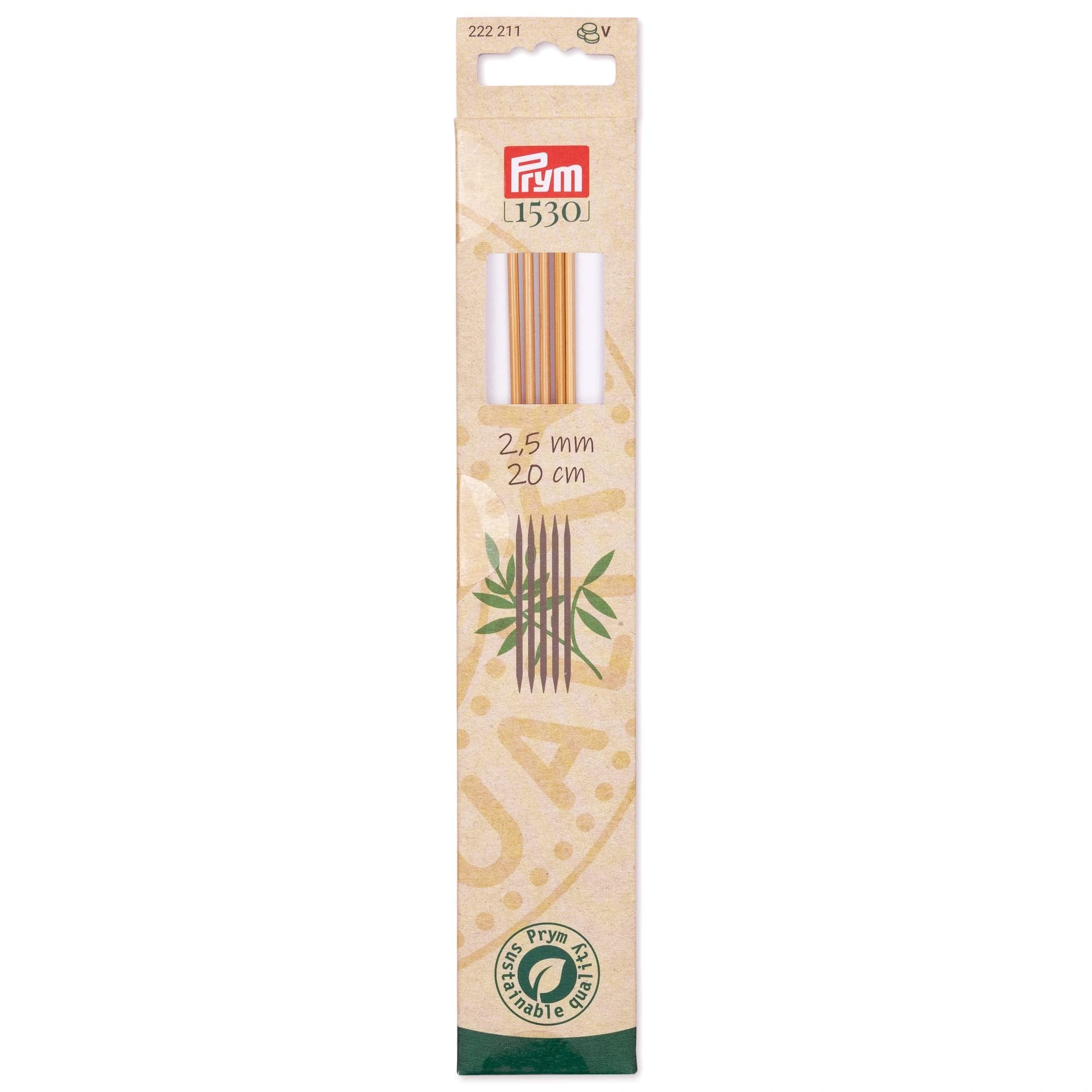 prym-1530-bamboo-ago-a-doppia-punta-20-cm-2-50-mm-1-unit image 1