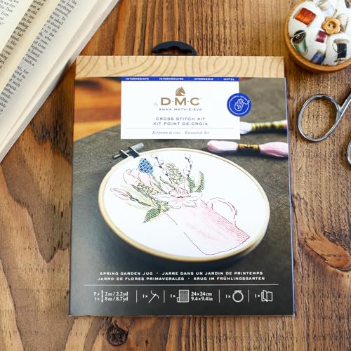 dmc-spring-garden-kit-punto-croce-misura-media-con-tela-prestampata image 8