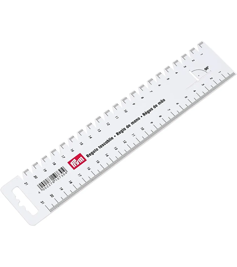 prym-righello-per-sarti-bianco-21-cm-in-plastica image 1