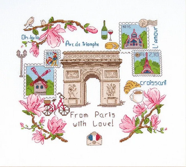 dmc-arc-de-triomphe-di-anna-matvieieva-kit-punto-croce-esperto image 1