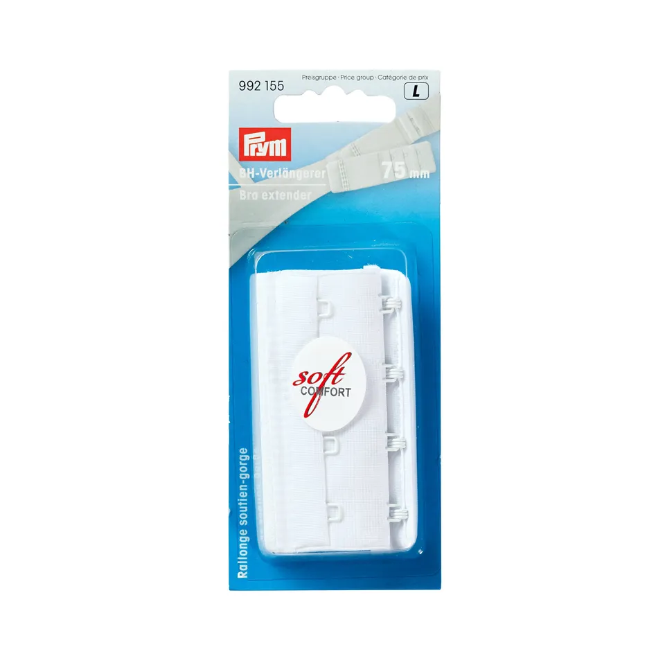 prym-estensore-per-reggiseno-bianco-3x4-ganci-75-mm image 1