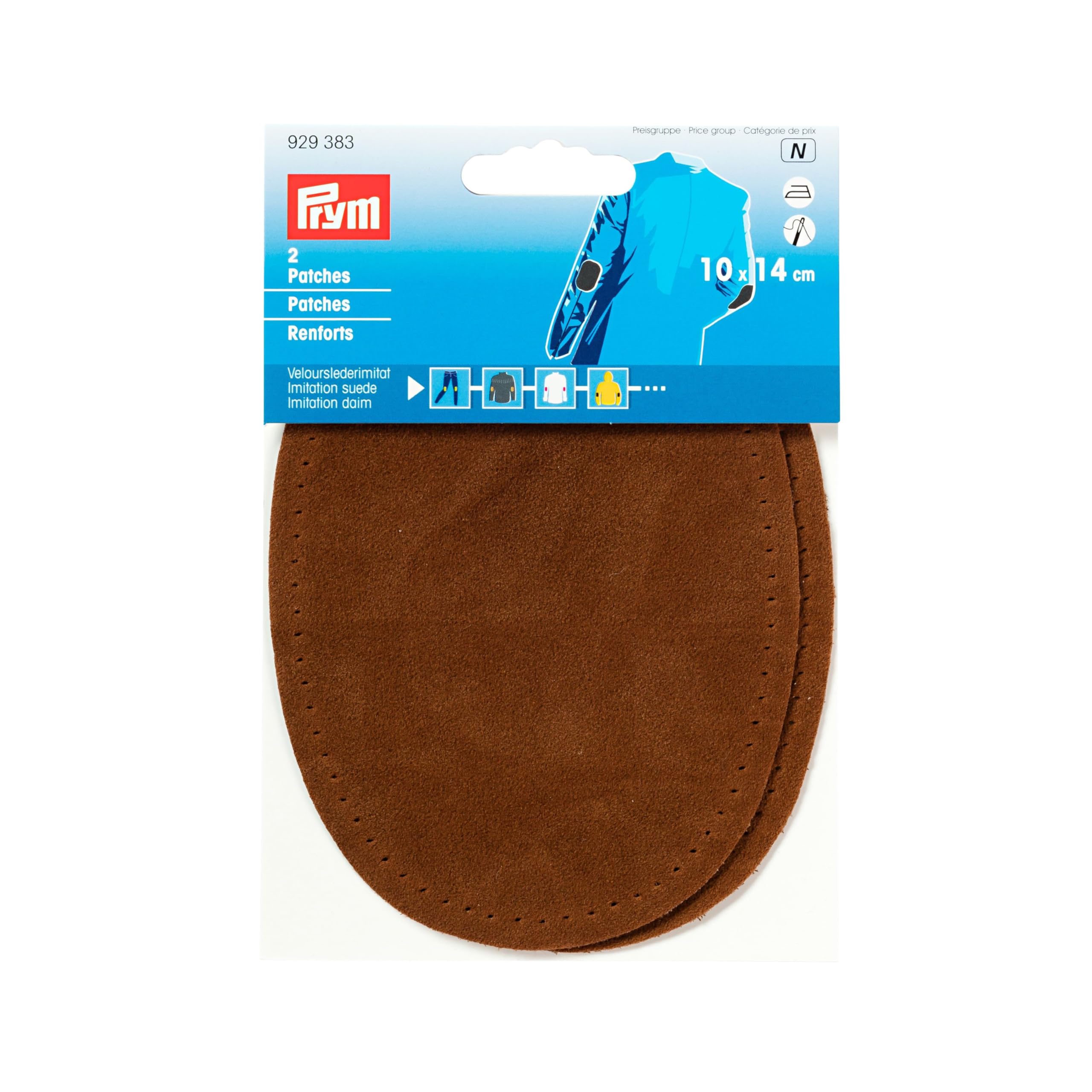 prym-toppe-termoadesive-finto-scamosciato-pois-blu-navy-14-x-10-cm-2-pezzi image 2