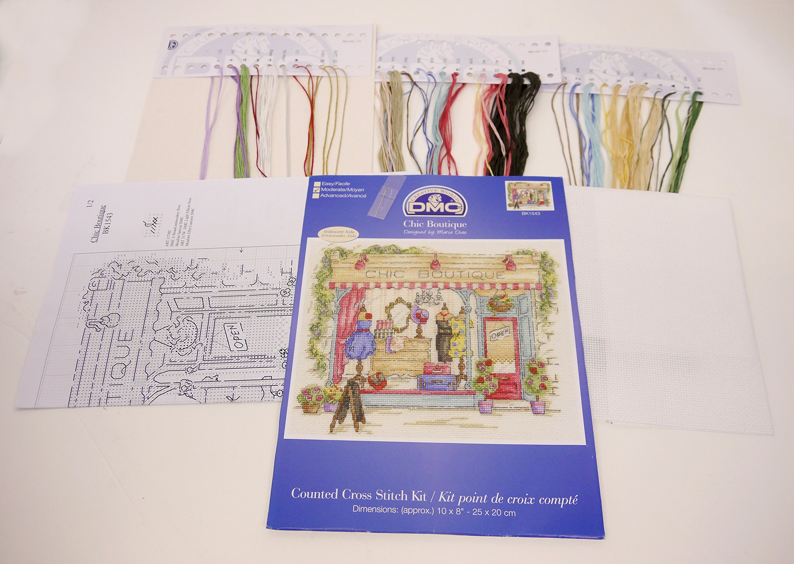 dmc-kit-boutique-chic-bk1543-punto-croce-aida-14-ct-completo image 2