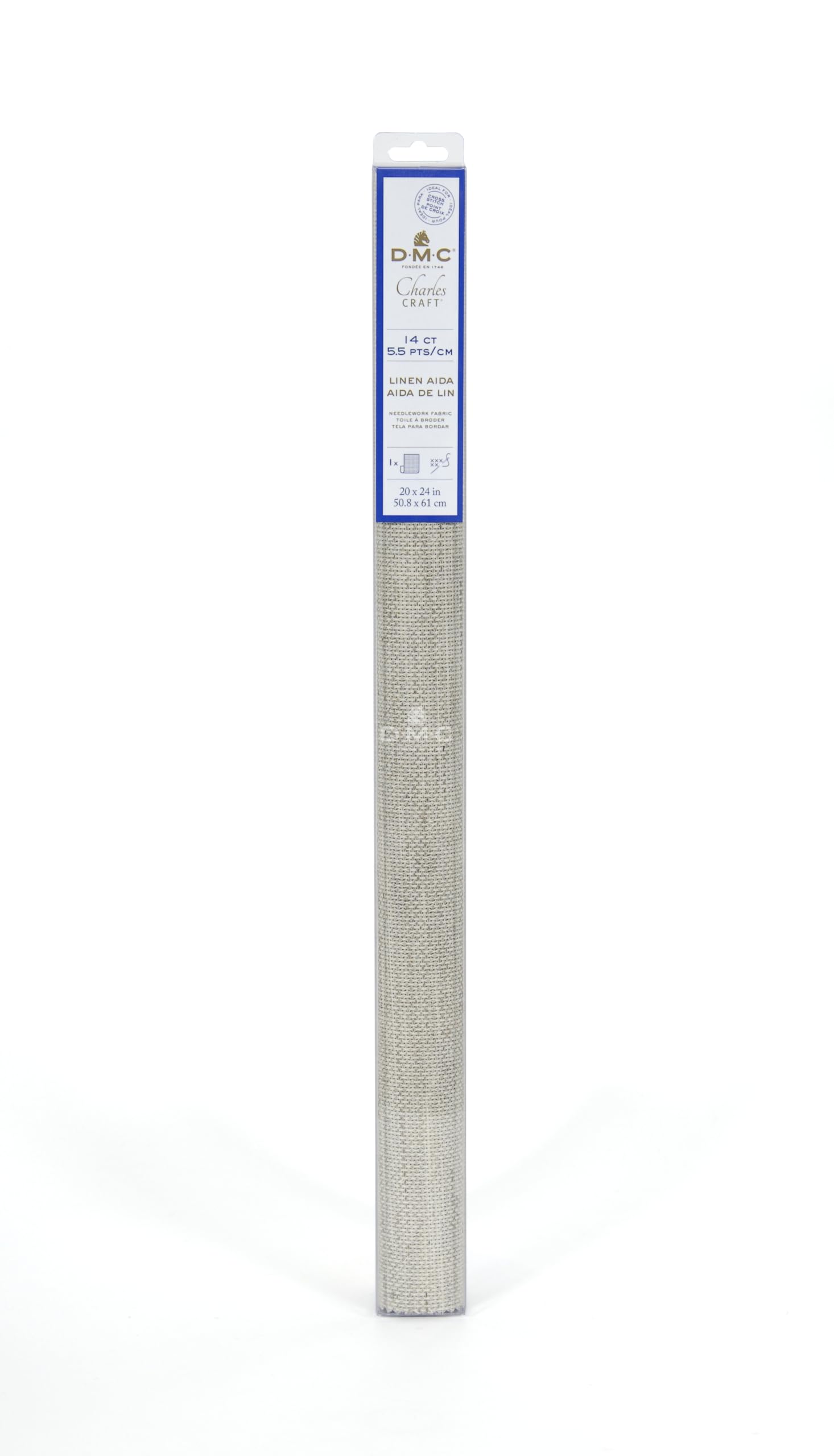 dmc-aida-di-lino-14-ct-tessuto-punto-croce-50-8-x-61-cm image 1