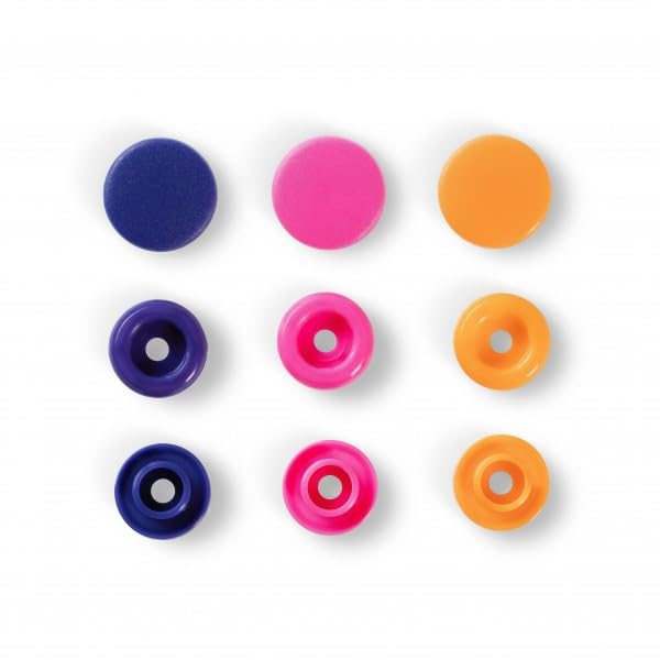 prym-love-color-kst-bottoni-a-pressione-12-4-mm-arancione-rosa-viola-393006 image 3