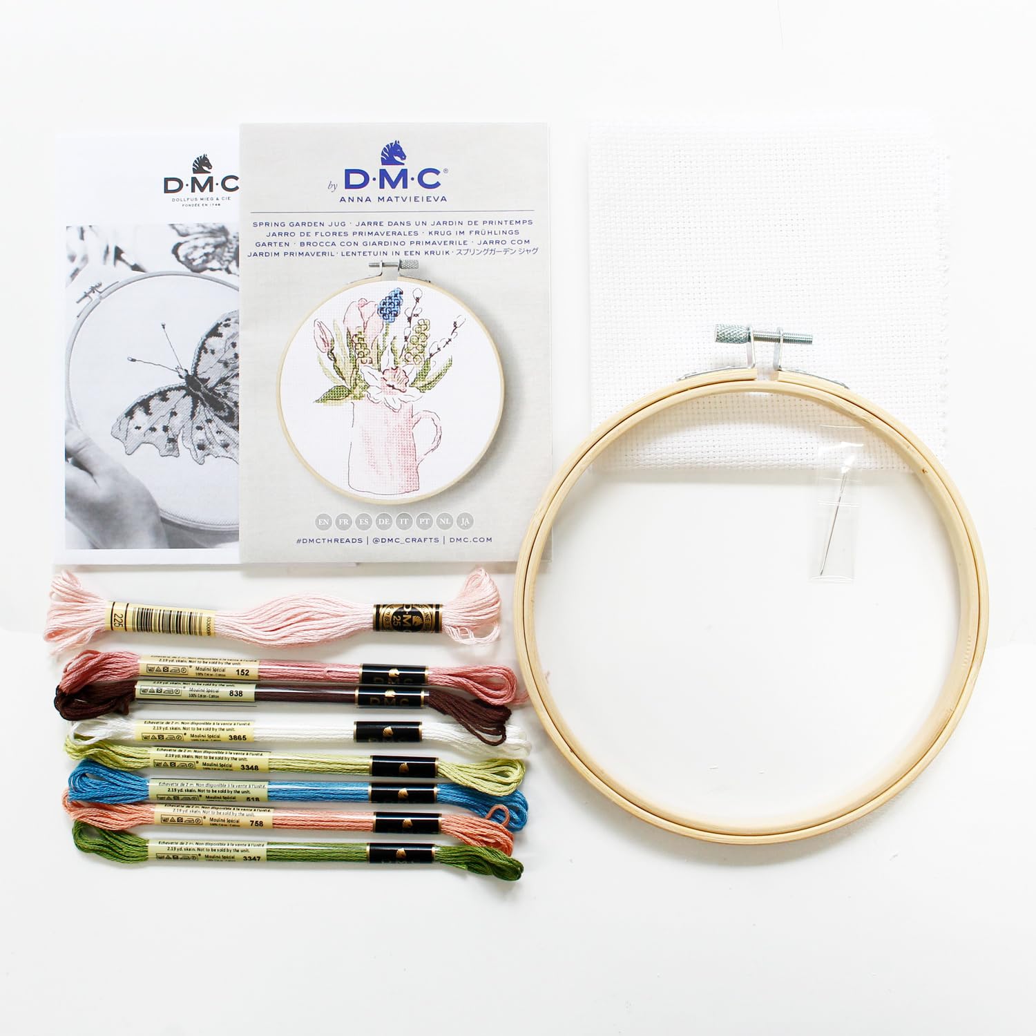 dmc-spring-garden-kit-punto-croce-misura-media-con-tela-prestampata image 3
