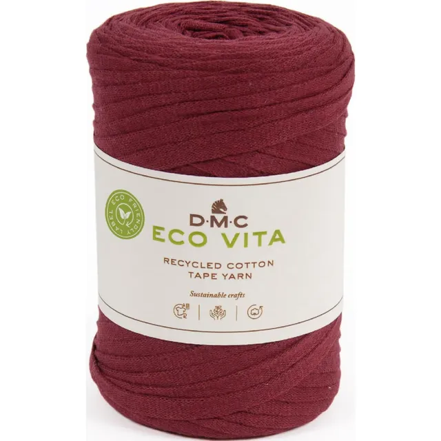 dmc-eco-vita-tape-filato-tubolare-in-cotone-riciclato-per-maglia-e-uncinetto image 1