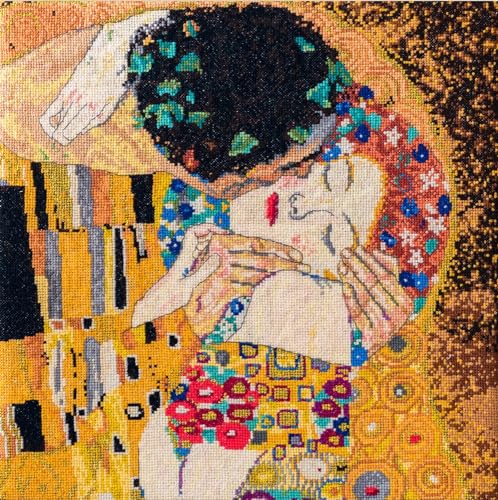 dmc-the-masters-collection-il-bacio-di-gustav-klimt-kit-punto-croce-avanzato image 3