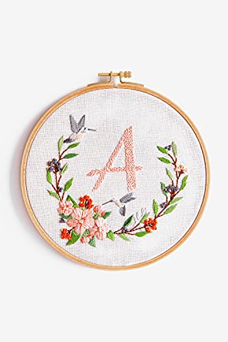 dmc-kit-ghirlanda-di-fiori-pearl-cotton-con-telaio-17-5-cm image 3