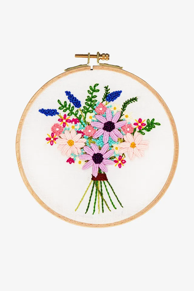 dmc-kit-bouquet-misto-gift-of-stitch-kit-ricamo-tradizionale-cosmos image 1