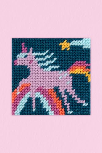 dmc-gift-of-stitch-rainbow-l-unicorno-kit-tappezzeria-facile-per-bambini image 4