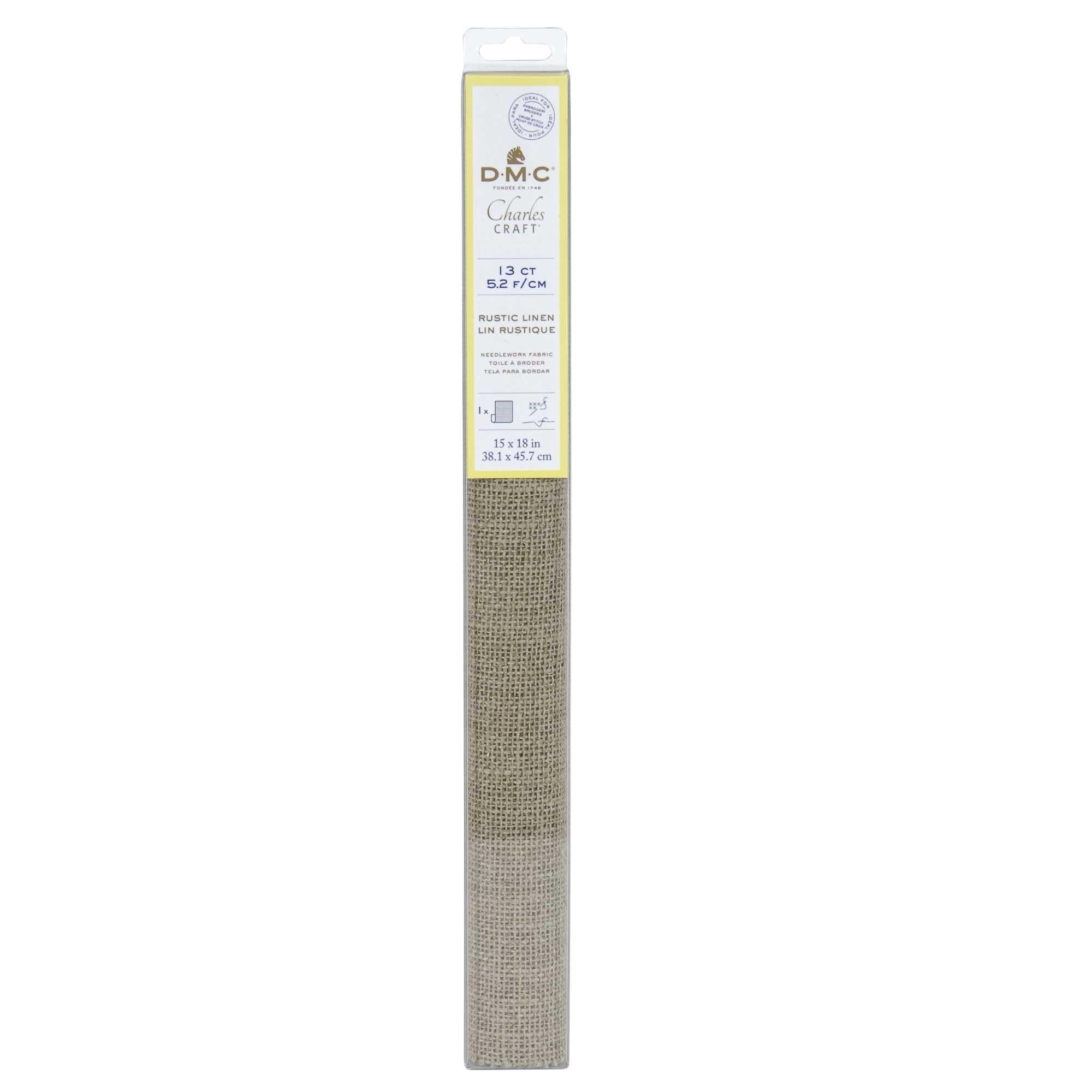 dmc-lino-rustico-tessuto-per-ricamo-punto-croce-38-1-x-45-7-cm image 1