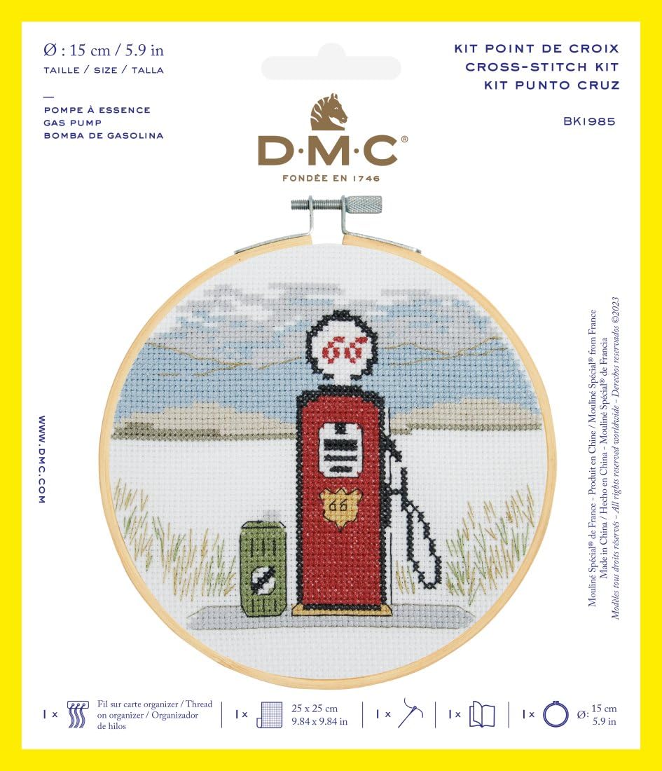 dmc-il-sogno-americano-pompa-di-benzina-kit-punto-croce image 1