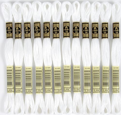 dmc-moulin-sp-cial-cotone-da-ricamo-bianco-117-blanc-8-7-m-confezione-12-matassi image 6