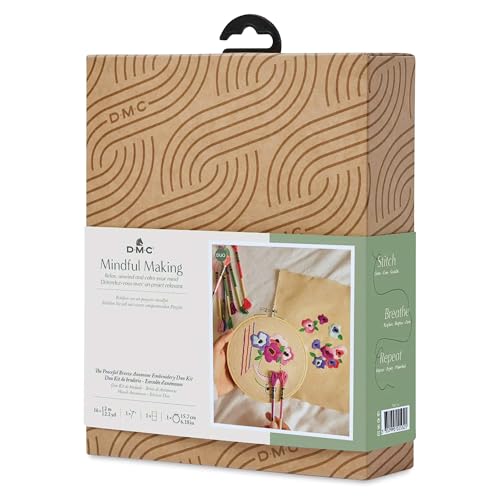 dmc-gift-of-stitch-campo-di-papaveri-kit-ricamo-duo-con-telaio image 2