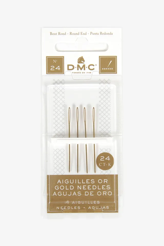 dmc-aghi-oro-tappezzeria-punto-croce-confezione-4-aghi image 1
