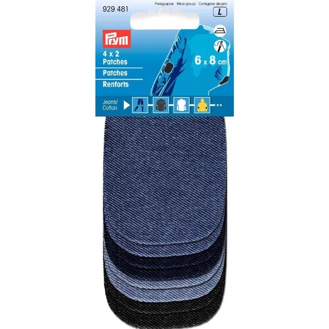 prym-mini-jean-toppe-termoadesive-e-da-cucire-blu-6-x-8-cm image 1
