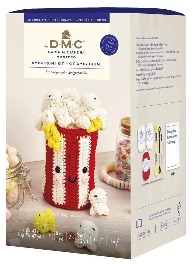 dmc-popcorn-kit-amigurumi-intermedio-barattolo-popcorn-3d image 1