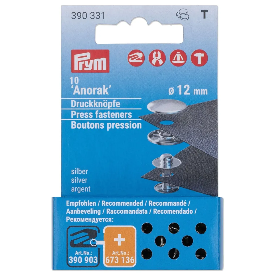 prym-anorak-bottoni-a-pressione-12-mm-argento-set-10-pezzi image 1
