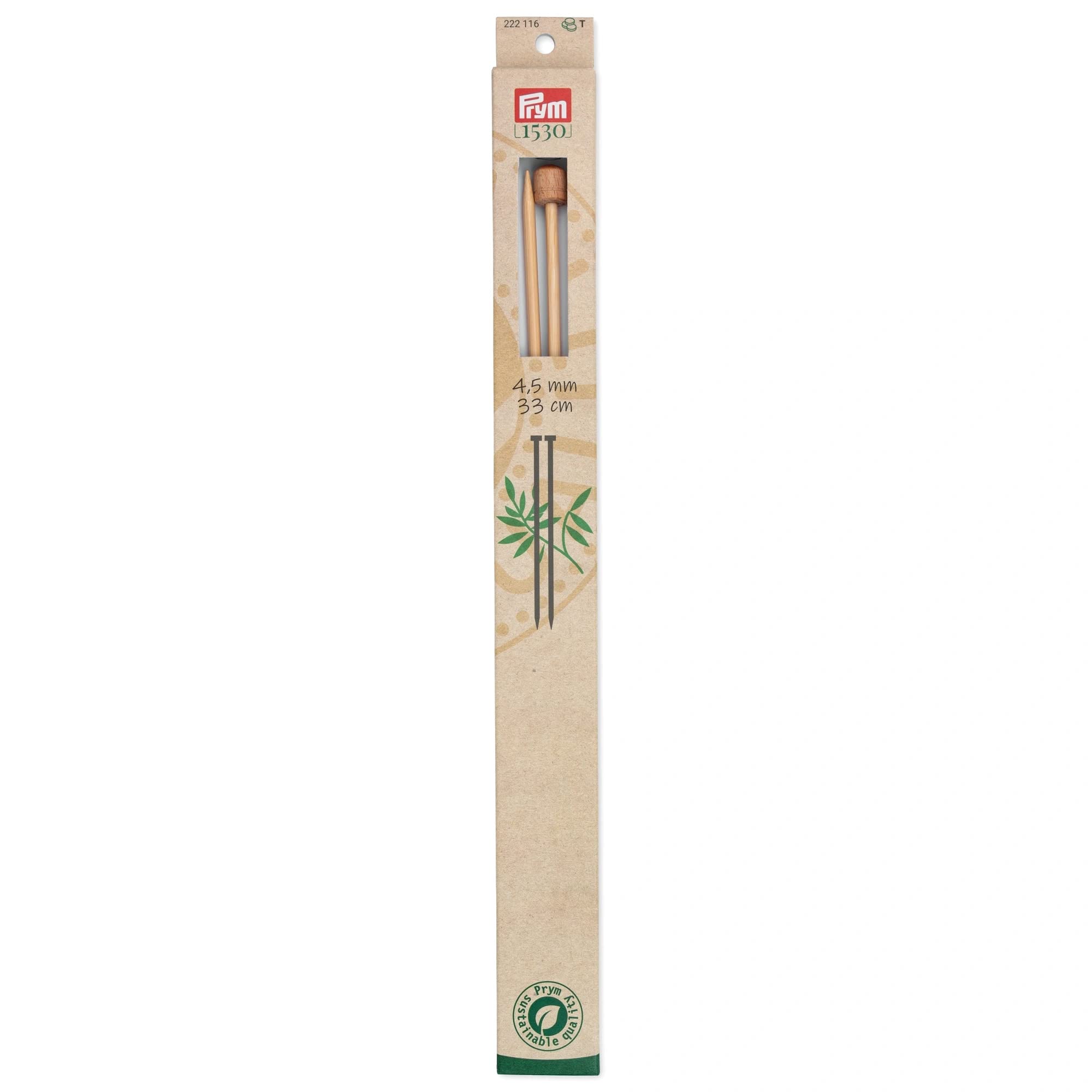 prym-1530-ferri-da-maglia-in-bamb-a-punta-singola-33-cm-4-5-mm-confezione-da-2-n image 1
