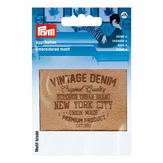 prym-922002-etichetta-nyc-in-finta-pelle-scamosciata-colore-sabbia image 1