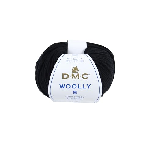 dmc-merino-essentiel-lana-merino-100-nero-50-g-80-m image 6
