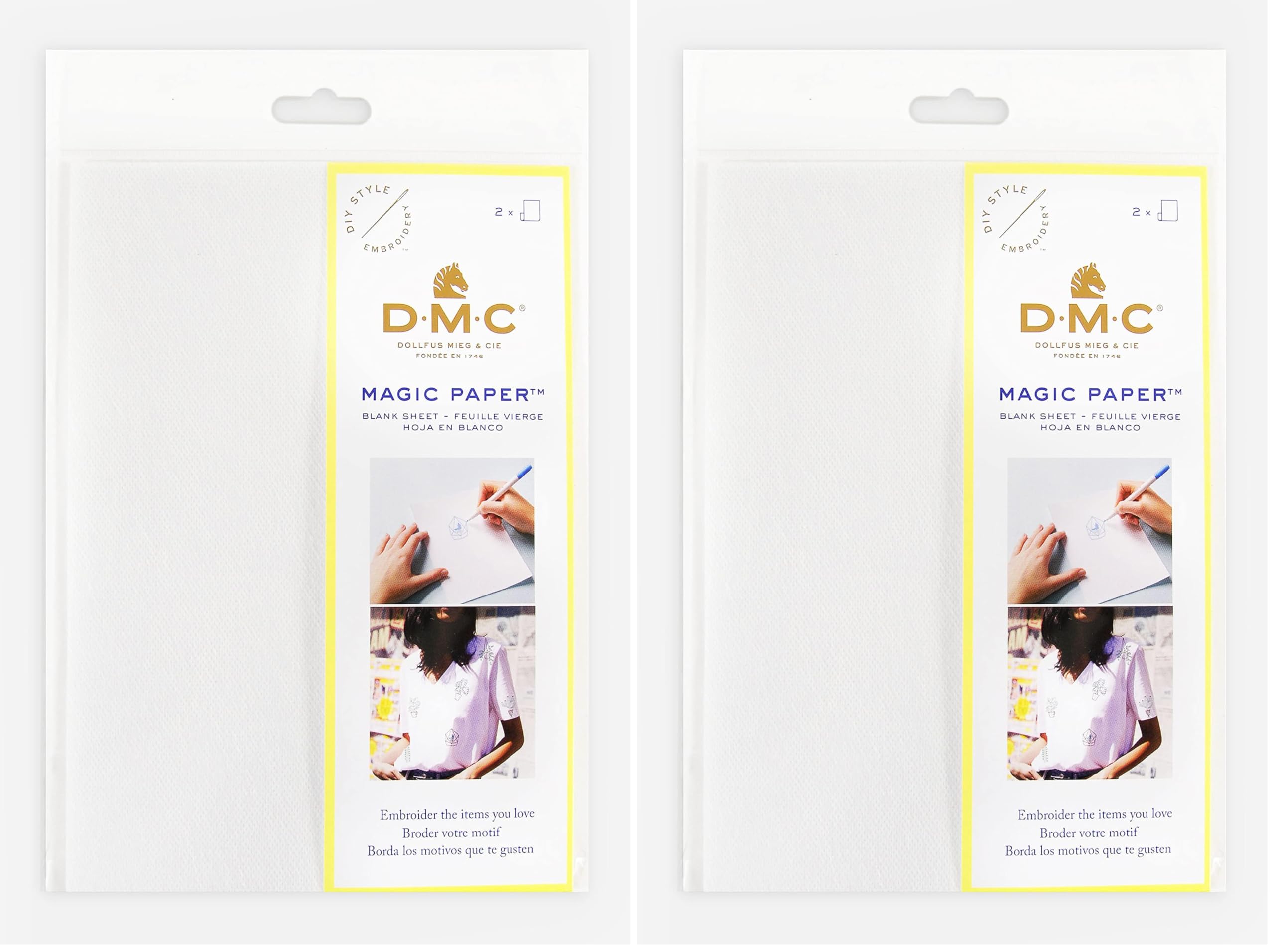 dmc-magic-paper-fogli-bianchi-a5-idrosolubili-autoadesivi-2-fogli image 3