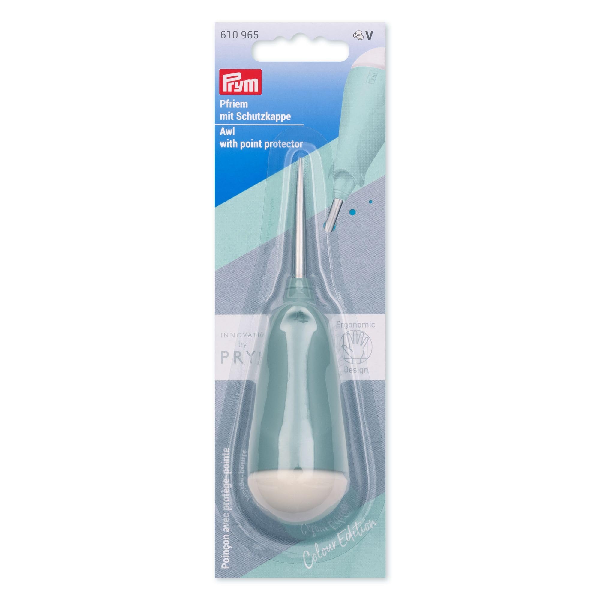 prym-610967-punteruolo-pfriem-ergonomico-per-tessuto-pelle-e-carta-con-cappuccio image 6