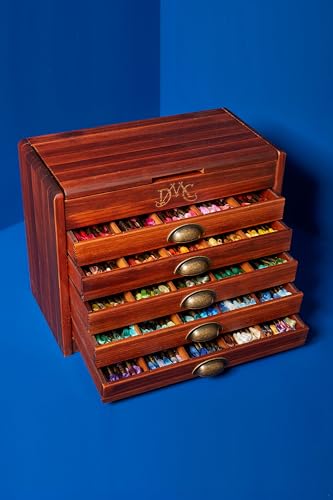 dmc-cassettiera-vintage-in-legno-con-500-matasse-moulin-sp-cial image 5