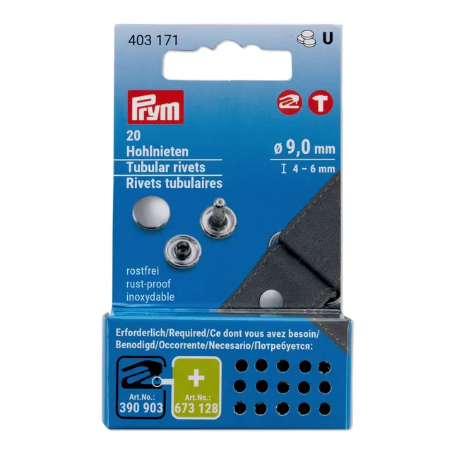 prym-rivetti-cavi-ottone-argentato-4-6-mm-20-pezzi-per-vario-creative-tool image 1