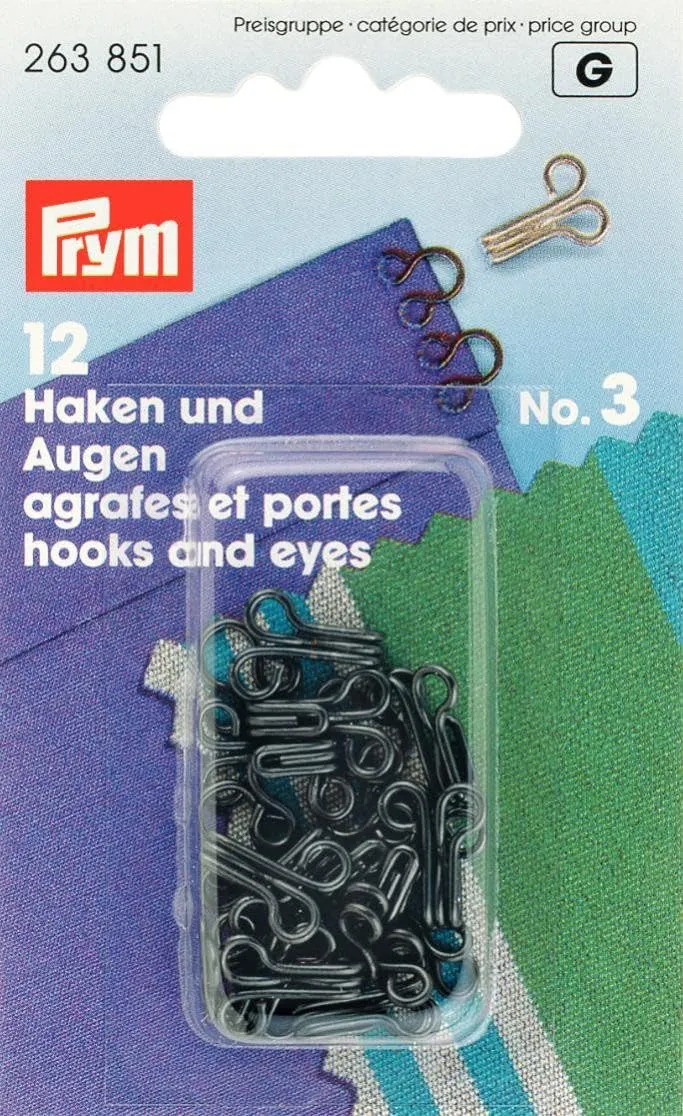 prym-n-3-ganci-e-occhielli-in-ottone-18-mm-neri-12-pezzi image 1