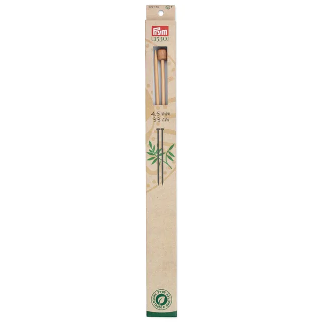 prym-1530-ferri-da-maglia-in-bamb-a-punta-singola-33-cm-4-5-mm-confezione-da-2-n image 1