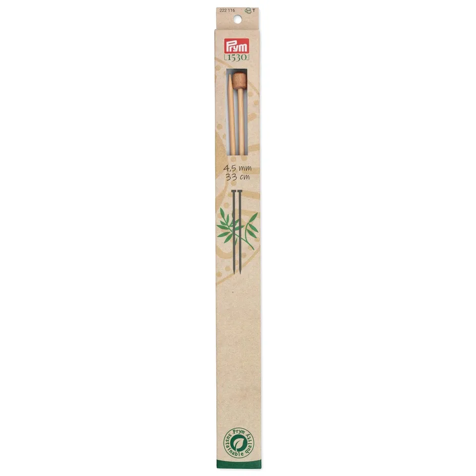 prym-1530-ferri-da-maglia-in-bamb-a-punta-singola-33-cm-4-5-mm-confezione-da-2-n image 1