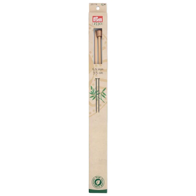 prym-1530-ferri-da-maglia-in-bamb-a-punta-singola-33-cm-5-5-mm-us-9-2-pezzi image 1
