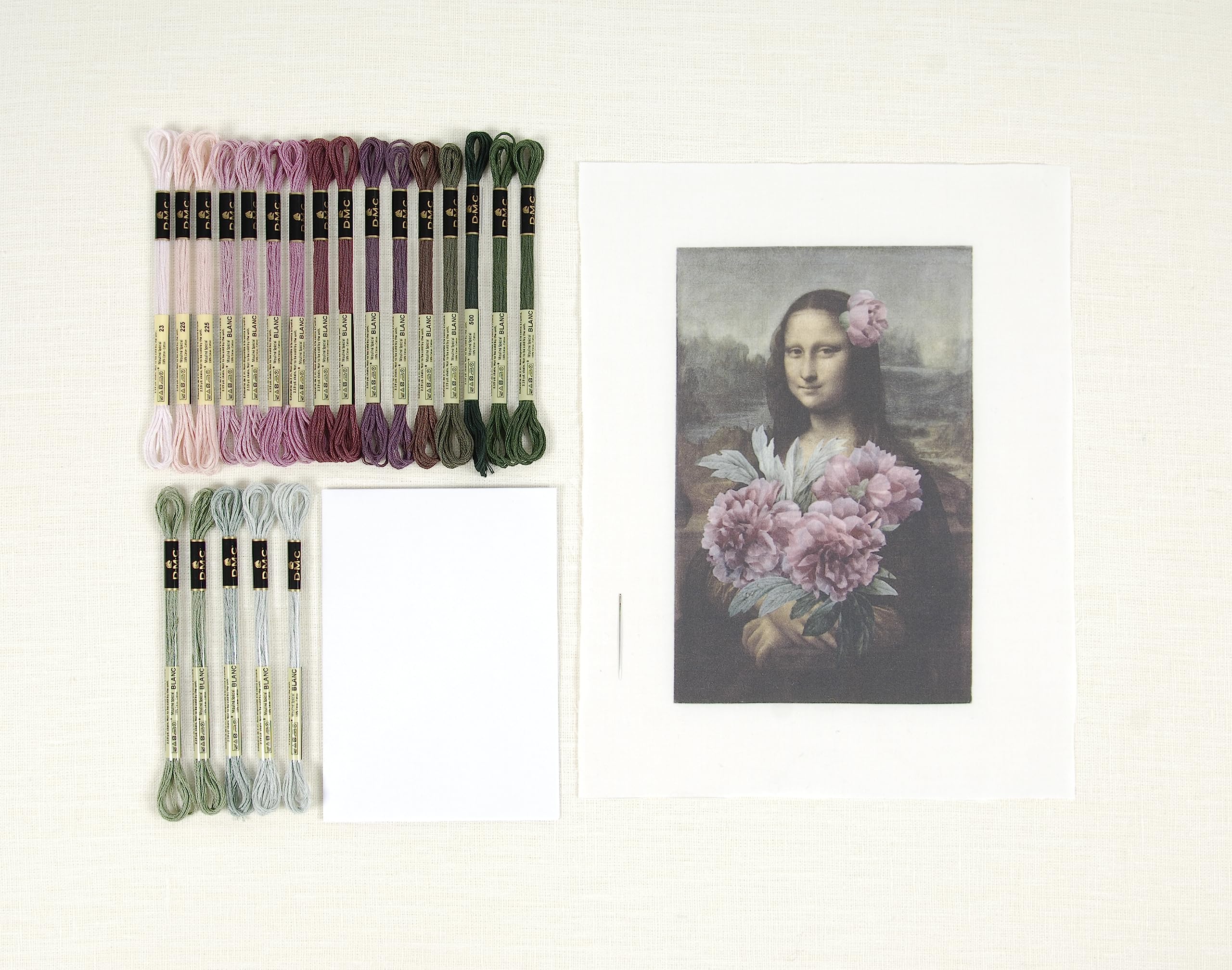 dmc-le-louvre-kit-ricamo-avanzato-gioconda-e-peonie image 4