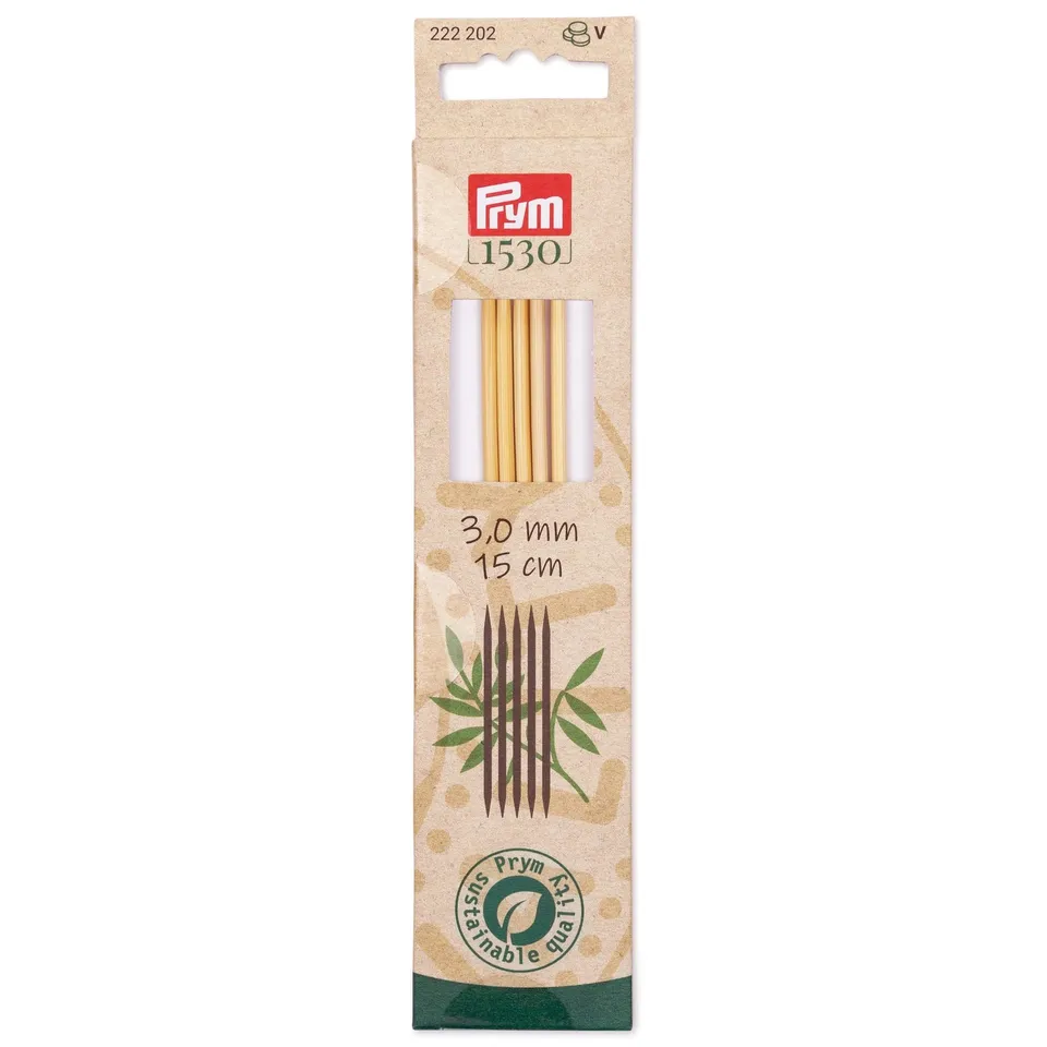 prym-1530-ferri-bamboo-a-doppia-punta-15-cm-3-00-mm image 1