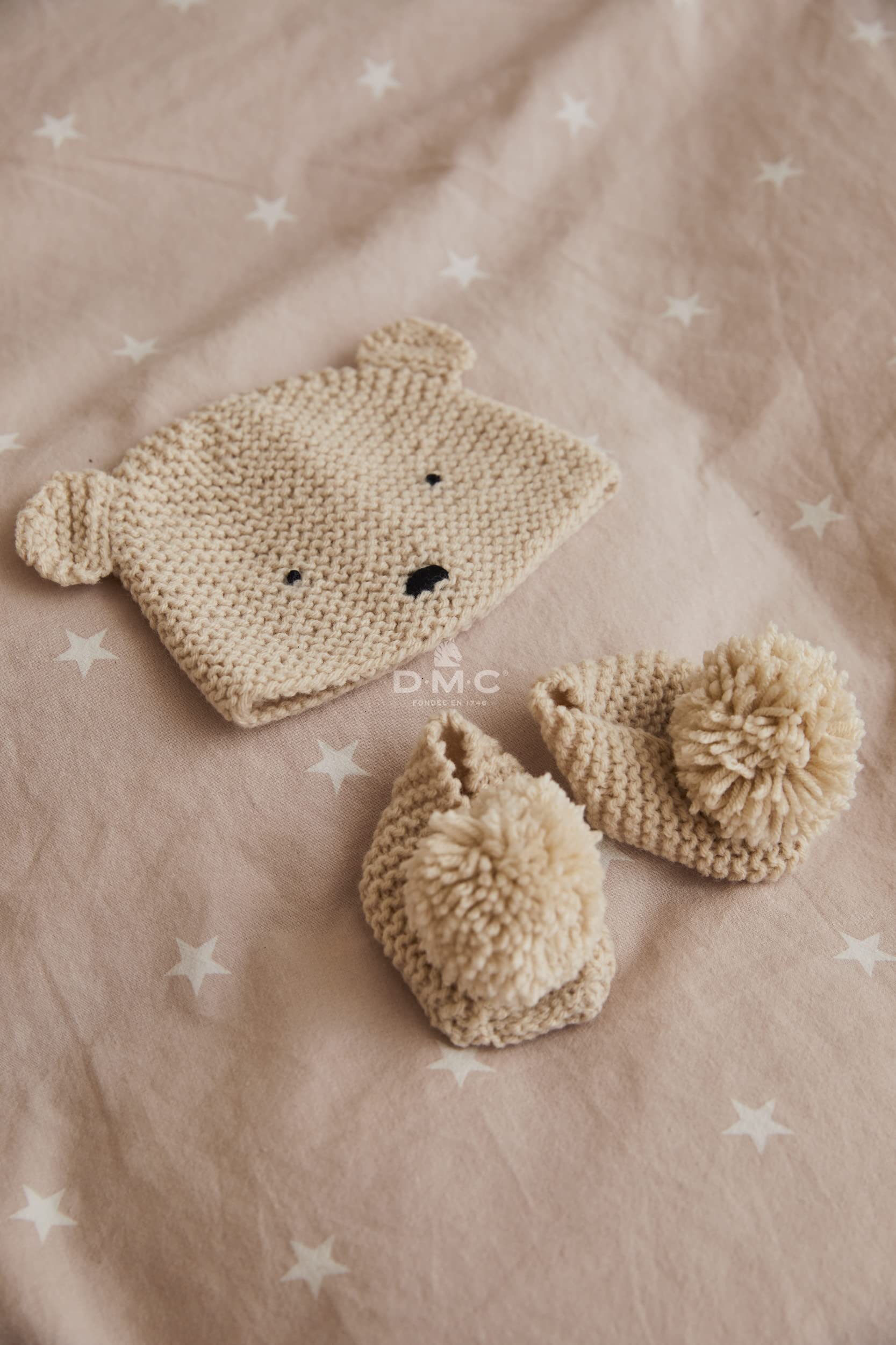 dmc-cappellino-scarpine-teddy-kit-maglia-neonato-0-6-mesi image 3