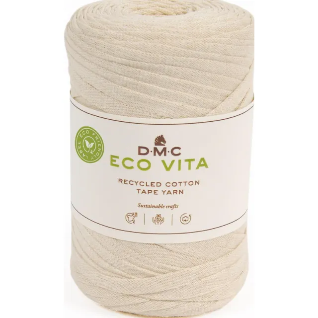 dmc-eco-vita-tape-filato-tubolare-cotone-riciclato-per-maglia-e-uncinetto image 1