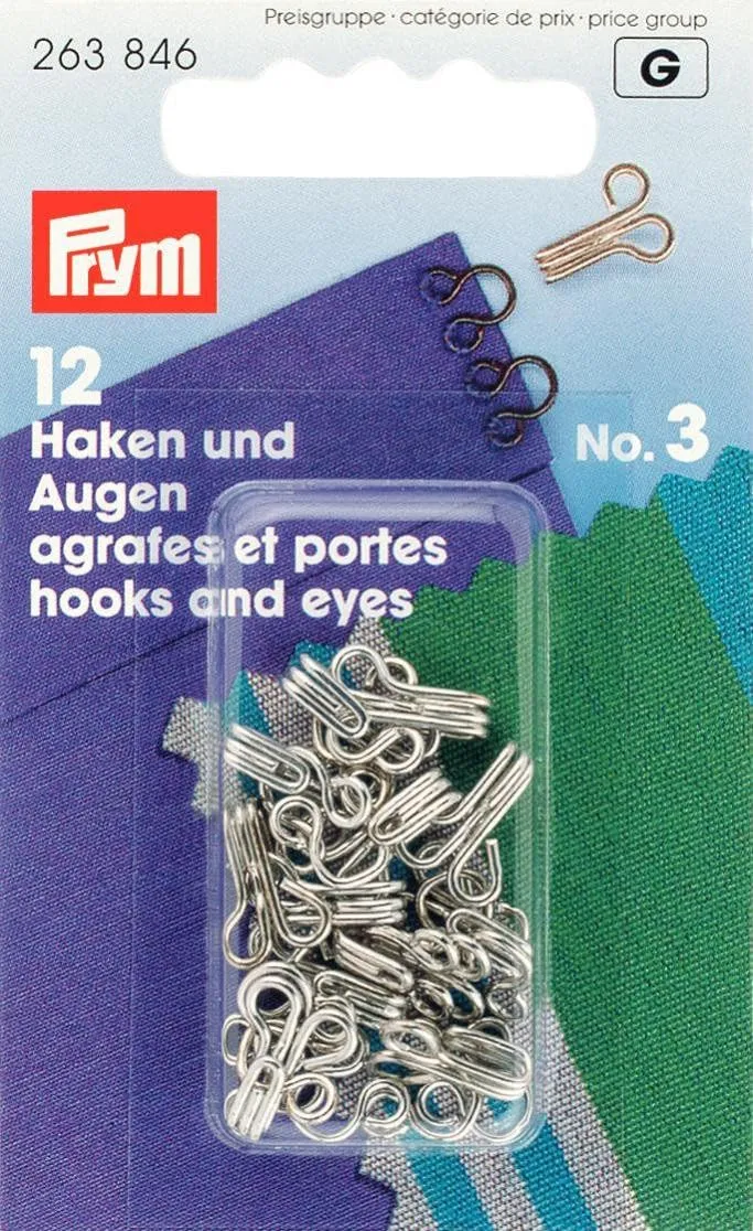prym-ganci-e-occhielli-in-ottone-misura-n-3-argento-12-pezzi image 1