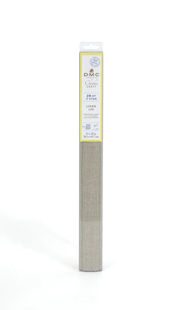 dmc-lino-tessuto-punto-croce-28-count-38-1-x-45-7-cm-100-lino image 1