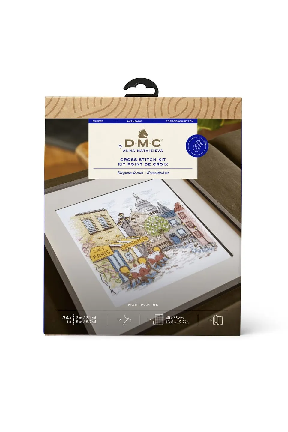 dmc-montmartre-di-anna-matvieieva-kit-punto-croce-esperto-23x21-cm image 1