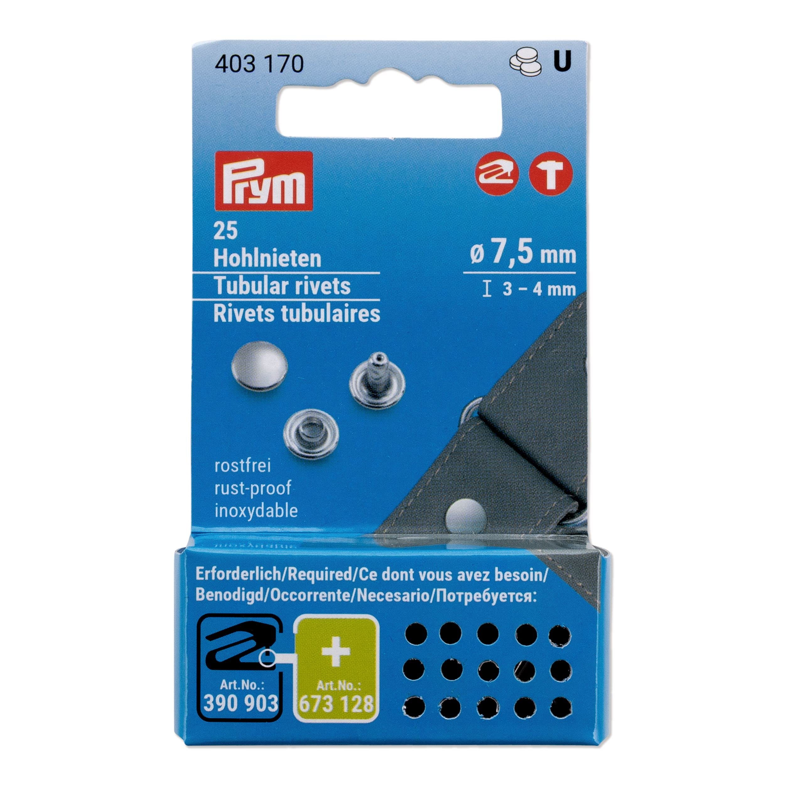 prym-403170-rivetti-cavi-7-5-mm-ottone-argentato-25-pezzi image 1