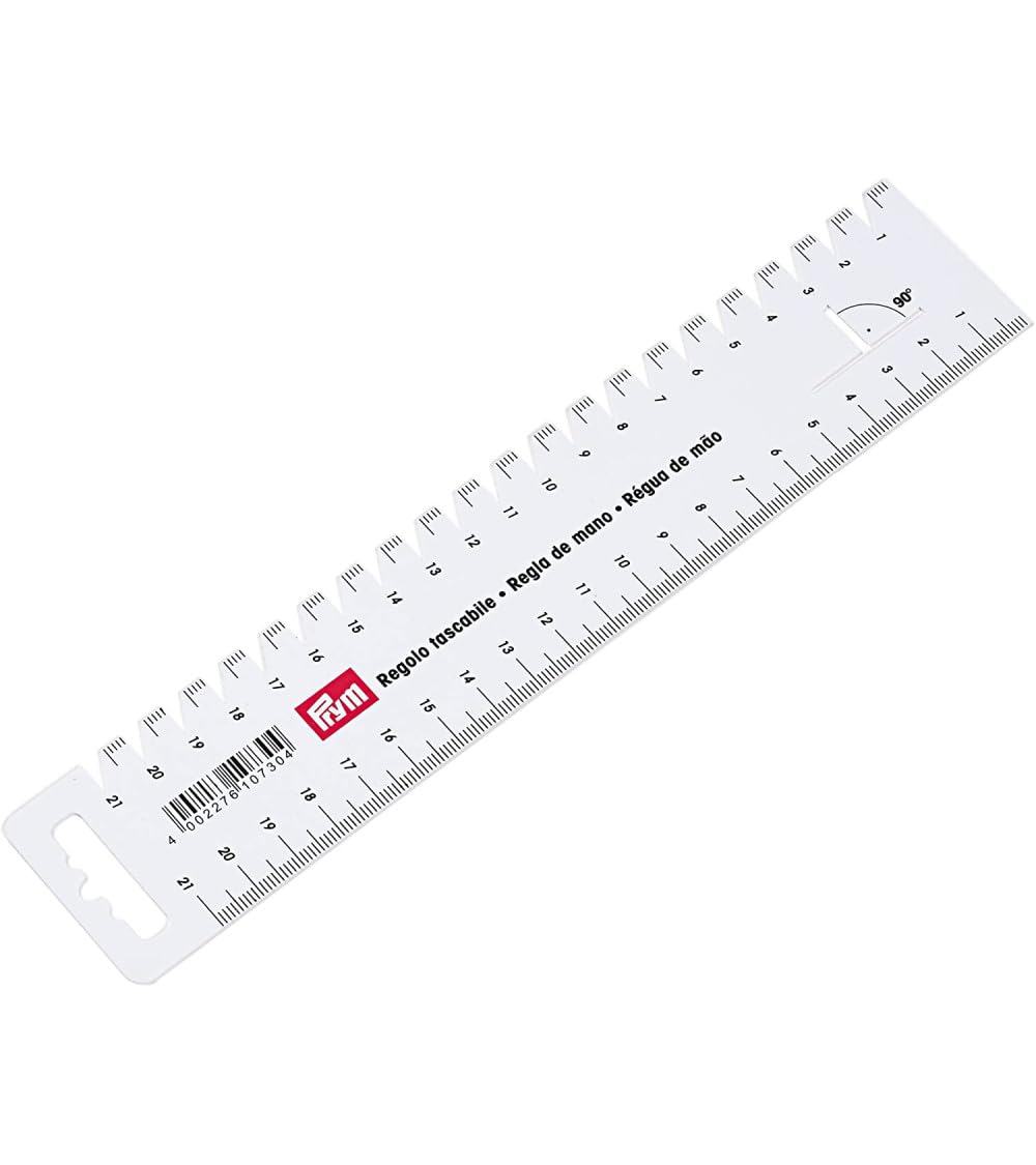prym-righello-per-sarti-bianco-21-cm-in-plastica image 1