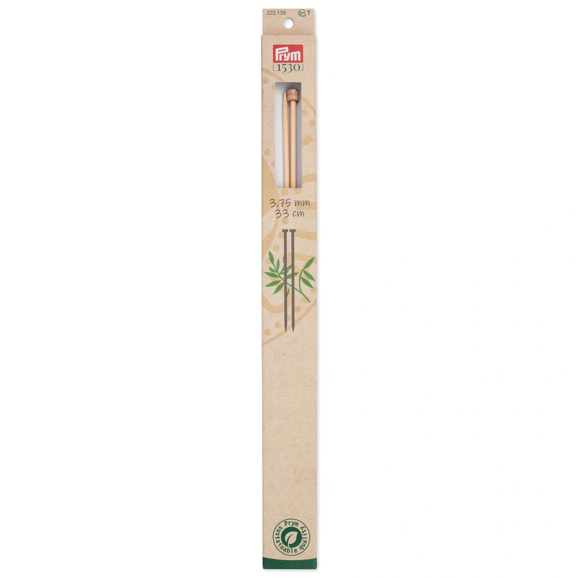 prym-1530-ferri-da-maglia-in-bamb-a-punta-singola-33-cm-3-75-mm-2-pezzi image 1