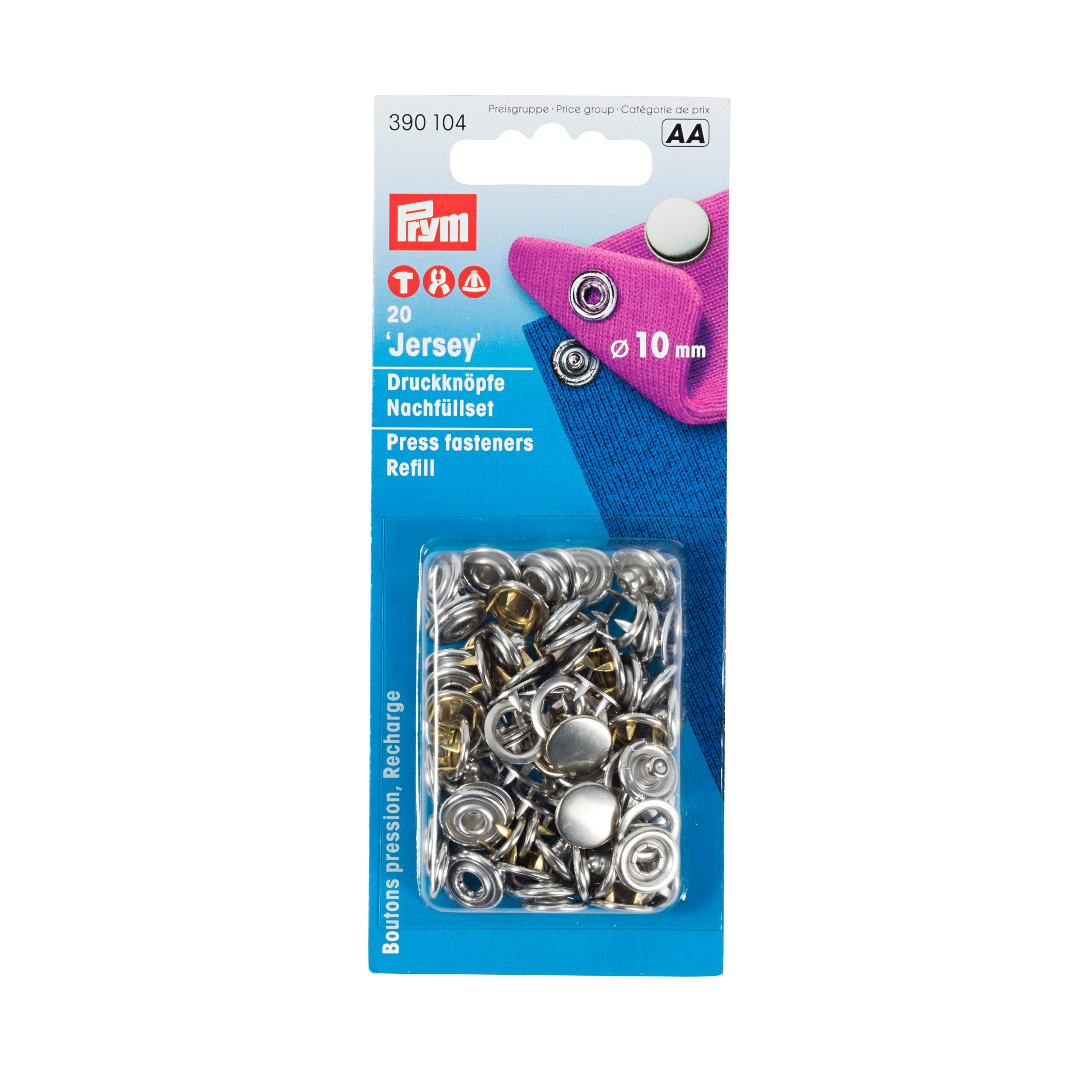 prym-bottoni-automatici-jersey-senza-cuciture-10-mm-argento image 1