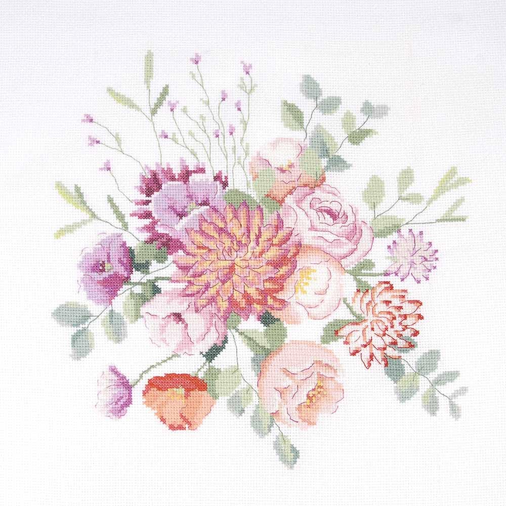 dmc-vintage-bouquet-by-nathalie-weinzaepflen-kit-punto-croce-intermedio image 1