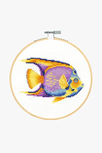 dmc-kit-pesce-tropicale-ricamo-con-tela-aida-cerchio-e-fili-cotone image 3